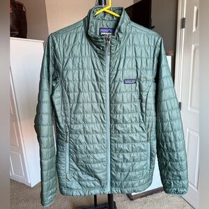 Patagonia Women's Nano Puff Sage Green Puffer Jacket, Large